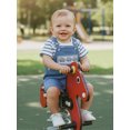 thumbnail image 6 of BemeyourBBs Newborn Baby Boy Summer Clothes Infant Boys Animal Outfit Striped Short Sleeve Romper Elephant Owl Embroidered Overall Suspender Shorts Set, 6 of 9