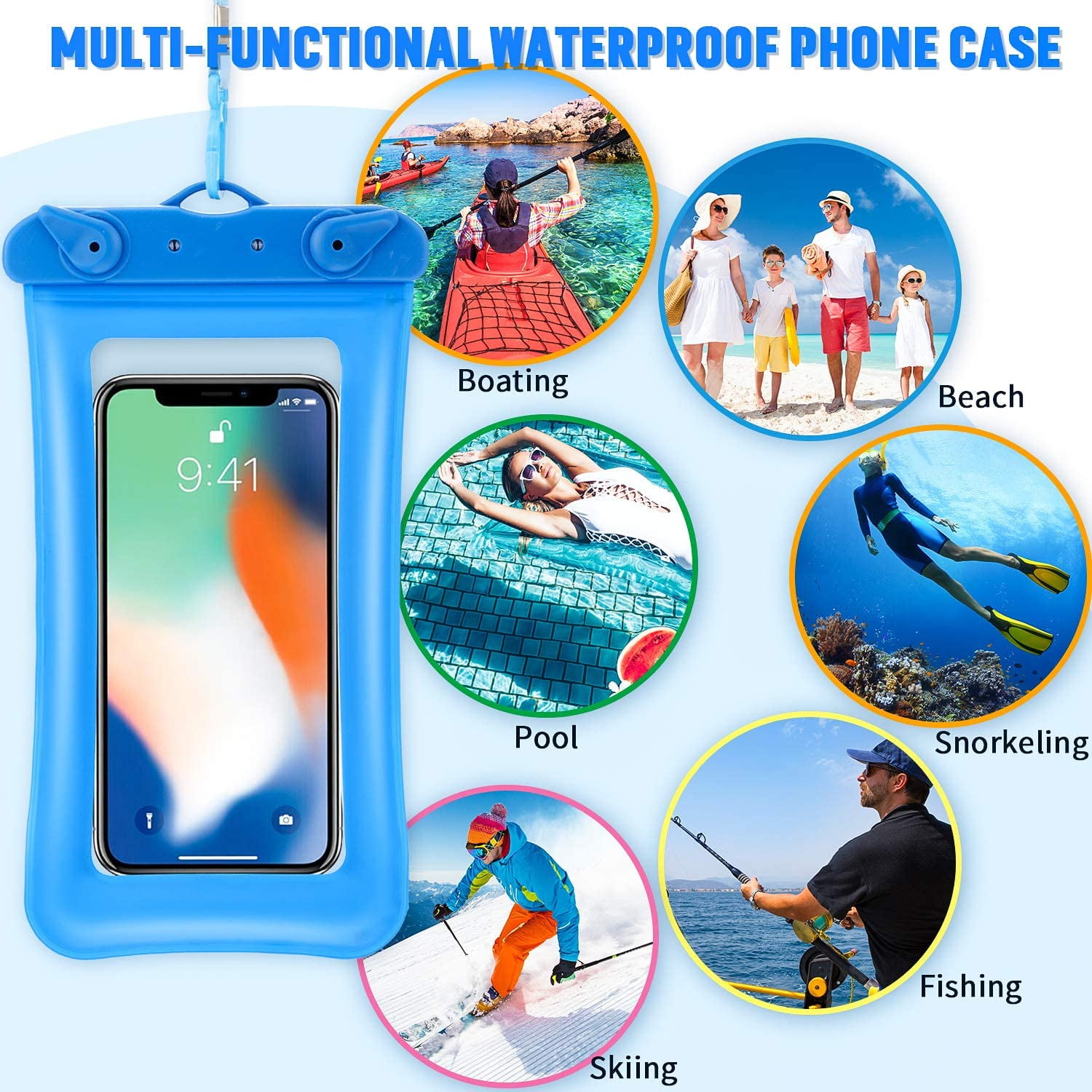 Floating Phone Waterproof Cell Phone Case For Boating Chums