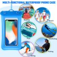 thumbnail image 6 of 4 piece floatable waterproof phone pouch floating waterproof cell phone case universal cellphone dry bag case with lanyard for smartphone up to 6.5 inch, 6 of 7