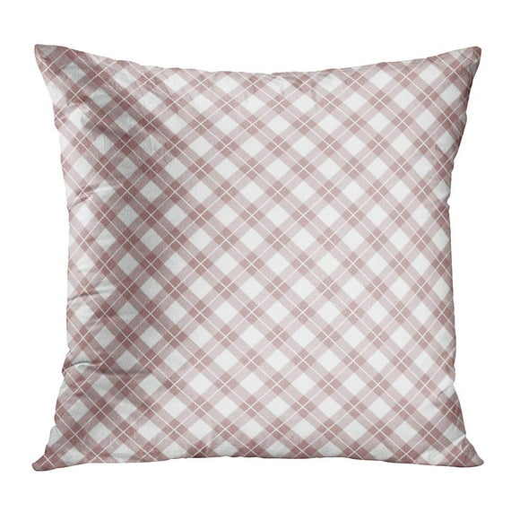 BOSDECO Plaid Brown and Loincloth Abstract Batik Beautiful Checker Pillow Case Pillow Cover 16x16 inch