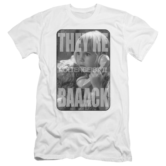 Poltergeist Ii Logo Premium Adult Slim Fit 30/1 T-Shirt White