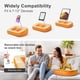thumbnail image 3 of Puf ergonov con soporte de almohada para tabletas, diseño de regazo, con tazón para aperitivos, color naranja, 3 of 9