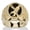 Yellow Gold-plated Sterling Silver, variant on Men's Oval-Shaped Genuine Onyx 14k Gold-plated Sterling Silver Eagle Ring