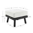 thumbnail image 4 of Afuera Living Transitional Aluminum/Fabric Outdoor Ottoman in White/Black, 4 of 17