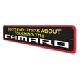 thumbnail image 4 of Don't Touch My Camaro Novelty Sign, Metal Wall Decor - 4x18 inches, 4 of 4