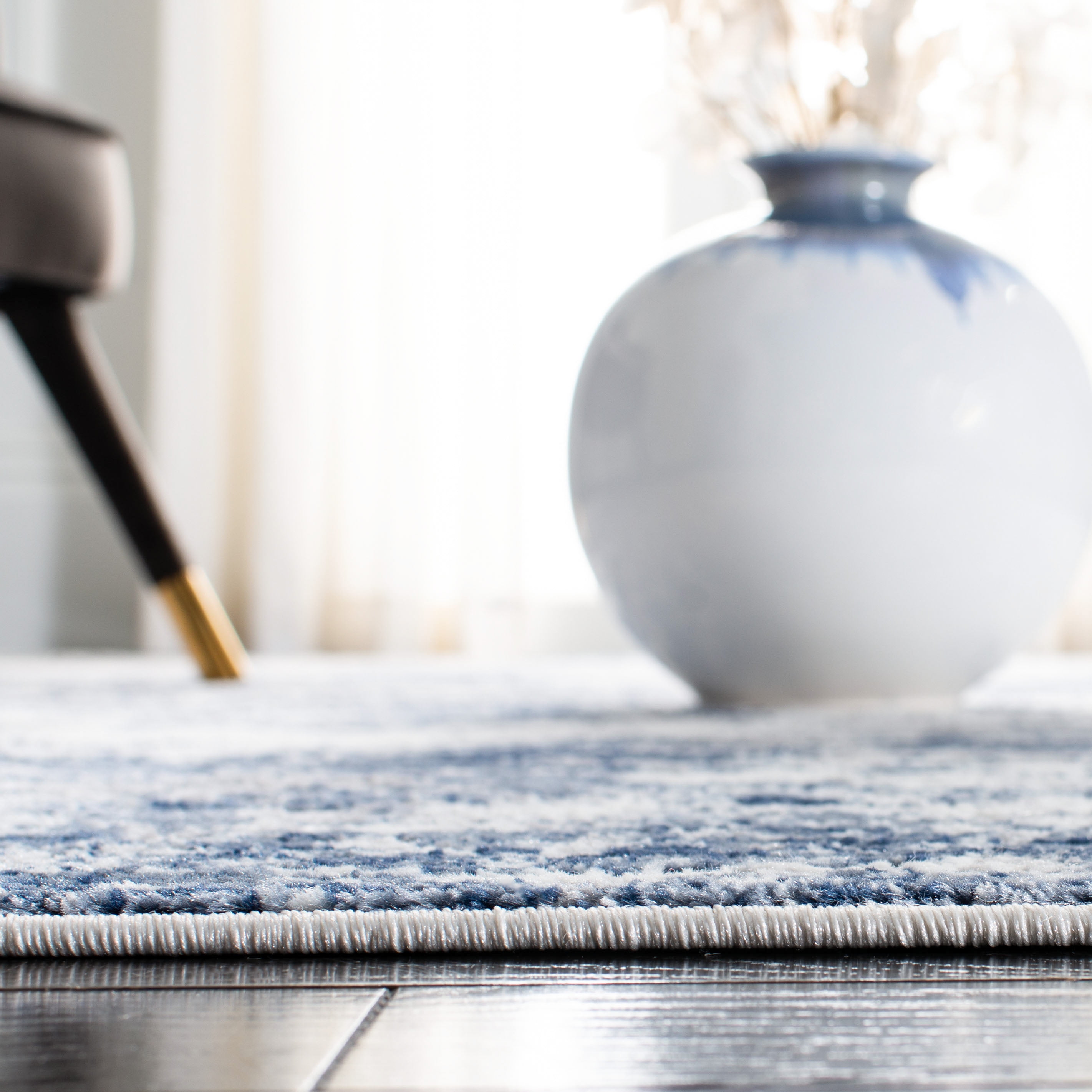SAFAVIEH Amelia Alastar Abstract Distressed Area Rug, Navy/Gray, 10' x 14'