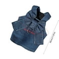 thumbnail image 3 of SPOORYYO Denim Pet Dress with Ruffled Skirt Adjustable Dog Cat Clothing for Small Medium Sized Pets, 3 of 6