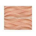 thumbnail image 3 of Wave Pattern Design Tier Curtains for Kitchen 57x24 Inch Semi Sheer Light Filtering Half Window Curtains 2 Panels, 3 of 8