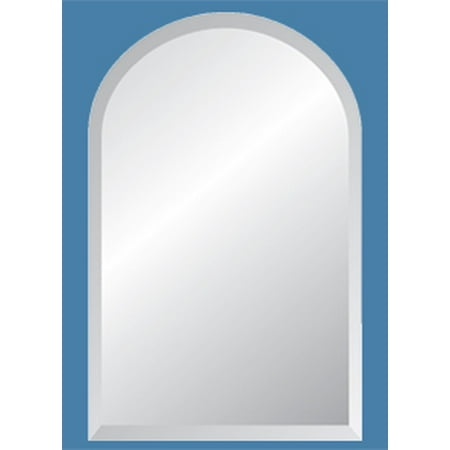 18 X 36 Arch Frameless Mirror With Polished Beveled Edges
