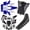 Blue, variant on Apollo Orion Plastics Fender Fairing Kit Tall Seat Fuel Tank Graphics for 110cc 125cc 150cc Dirt Bike – Includes Front/Rear Fenders, Side Panels, Number Plate, and Shrouds