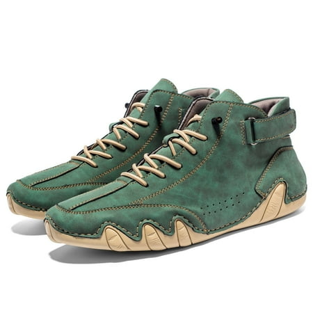 

Mepaouo Men s Winter Snow Boots Waterproof Wide Toe Walking Hiking Ankle Barefoot Shoes(Green 6.5)