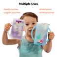 thumbnail image 5 of Squeeze Proof Flipping Holder DELUXE with lid 2-Pack for Food Pouches & Juice Boxes (Blue x 2) - Multipurpose Design with Cover - Prevent Messes & Support Self-Feeding - Handles, 5 of 8