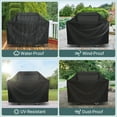 thumbnail image 6 of Unicook Gas Grill Cover 60 inch Heavy Duty Waterproof, Rip and Fade Resistant BBQ Cover up to 58-in Width, Black, 6 of 7