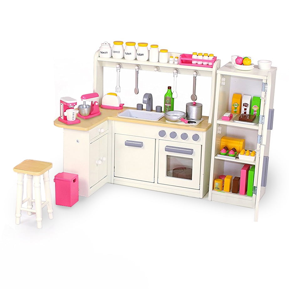 18 Inch Doll Furniture Kitchen Set W Refrigerator And Accessories