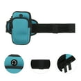 thumbnail image 3 of Unique Bargains 1 Pc Portable Phone Holder Arm Bands with Zipper for Hiking Gym Blue Neoprene, 3 of 4
