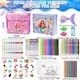 thumbnail image 2 of Set de colorear DUOROUBAO Mermaid para niñas con estuche para lápices, 98 unidades, 2 of 9