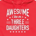 thumbnail image 3 of Instant Message - Awesome Like My 3 Daughters  - Men's Pullover Hooded Fleece Sweatshirt, 3 of 6