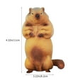 thumbnail image 4 of Statue de Marmotte Sculpture en Plastique Modèle Animal Décor Maison, 4 of 5