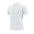 thumbnail image 1 of pstuiky camisetas de hombre, Camisa de manga corta de color liso para hombre, camisa informal de vacaciones con cuello bordado de manga corta. camisas casuales para hombre xxxl, 1 of 8