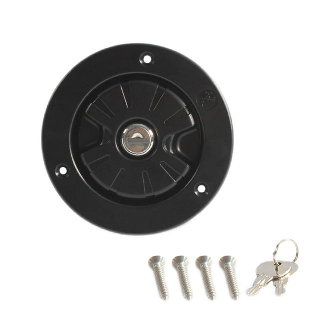 pitrice 78mm Water Inlet Filler Tough Fill Hatch for RV Trailer Boat Motorhome Black