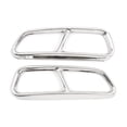 thumbnail image 2 of BFY 2Pcs Car Steel Rear Exhaust Muffler Tail Pipe Cover Silver Decorative Trim For Audi A6 S6 2015 2016 2017 2018, 2 of 8