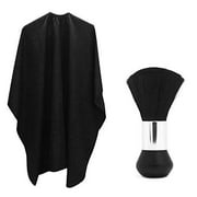 Professional Hair Salon Nylon Cape with Metal Adjustable Closure & Neck Duster, SourceTon Light Weight Extra LongÂ Cape (60 inch X 47 inchÂ ) and Neck Duster Brush, Perfect for Bar