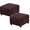 Brown 2PC, variant on Clearance Under 5$ Velvet Pouffe Cover, Fenull Square Ottoman Ottoman Slipcover Square Footstool Protector Storage Stool Ottoman Stretch with Elastic Bottom Feature Real Velvet Plush Fabric