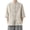 Khaki, variant on Men's 3/4 Sleeved Shirts Traditional Chinese Buttons Lightweight Tang Suit Shirt Summer Breathable Comfort Casual Wear with Two Pockets Navy XL