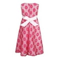 thumbnail image 2 of Little Girls Fuchsia Sweet Flower Bow Party Dress 4, 2 of 2