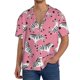 thumbnail image 1 of Fotbe Cute Cartoon Zebra Camisa Estampada de Manga Corta para Hombre, Casual de Verano, Estilo Playero, Sin Arrugas-3X-Large, 1 of 5
