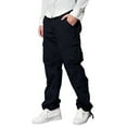 thumbnail image 6 of Matchstick Men's Retro Relaxed Plus Size Cargo Pants with Multi Pockets, 6 of 8