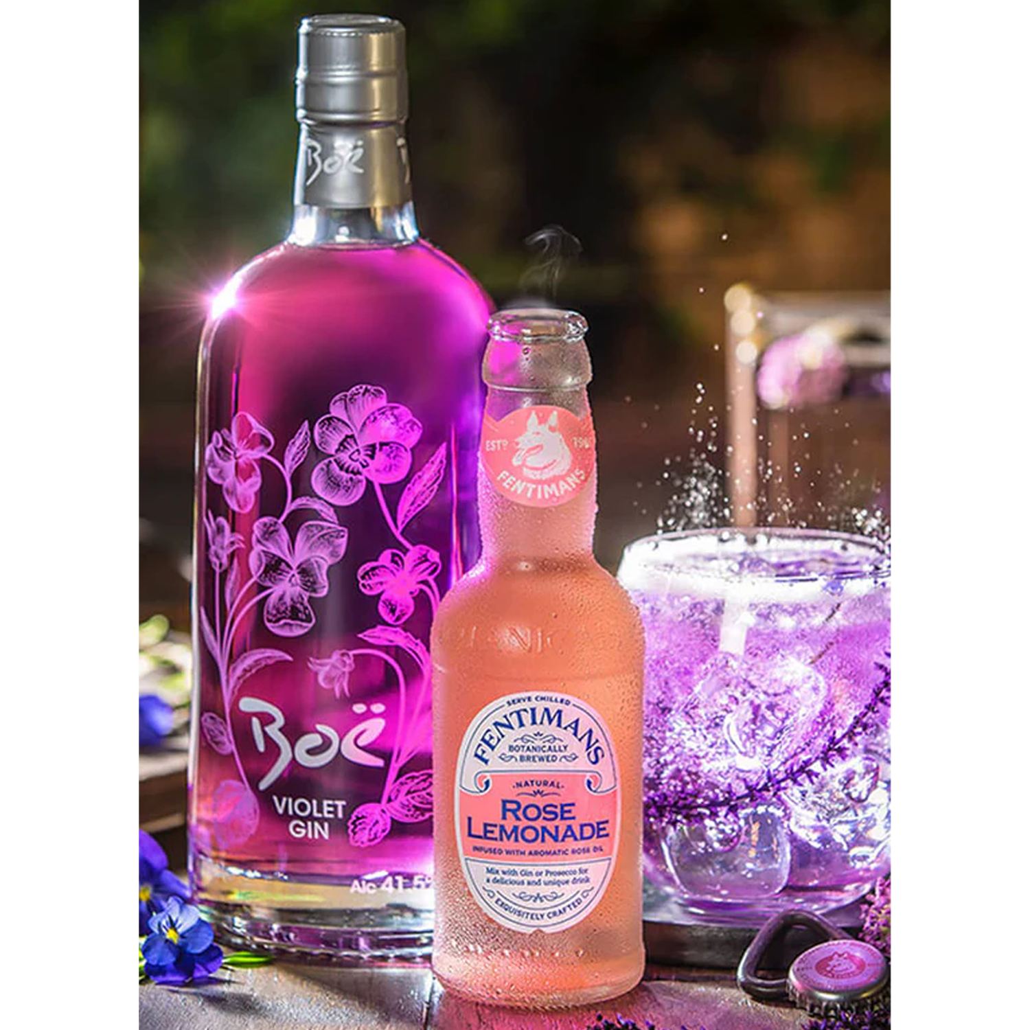 Fentimans Botanically Brewed Rose Lemonade Sparkling Soda, 30 Pack, 9.3 fl oz Bottles – Premium Craft Soda/Mixer for Cocktails & Refreshing Drinks
