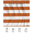 thumbnail image 5 of Orange Stripes Wrap Around Bed Skirts for California King Bed 18" Drop,Bed Skirt with Adjustable Elastic Belt Dust Ruffle Bed Valance for Bedroom Hotel Simple Orange White Texture Bed Frame Cover, 5 of 7