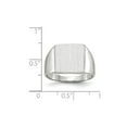 thumbnail image 5 of Real 14kt White Gold 13.0x13.0mm Closed Back Signet Ring Size: 8; for Adults and Teens; for Women and Men, 5 of 5