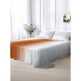 thumbnail image 5 of Gray Orange Full Size Flat Sheet, Wrinkleproof & Fadeproof Cooling Flat Bed Sheet Only, Modern Gradient Geometric Breathable Soft Bedding Top Sheets 81 x 96 Inches, 5 of 8
