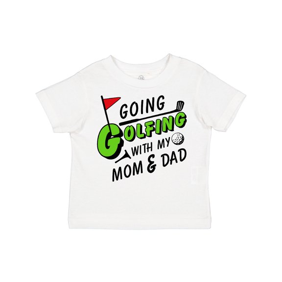 Inktastic Going Golfing with my Mom and Dad- kids golf Boys or Girls Toddler T-Shirt