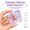 Purple, variant on Rongyun Ice Cubes Stress Ball with Seashells Inside, Slow Rise Cube Squishy Stress Relief (1.37in pink)