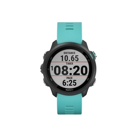 Garmin - Forerunner 245 Music GPS Smartwatch 42mm Fiber-Reinforced Polymer - Aqua