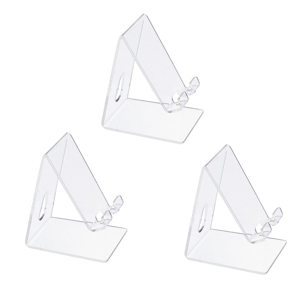 3Pcs Clear Mobile Phone Stand Acrylic Cell Phone Stand for Desk Portable Phone Holder Office Desk Accessories