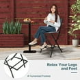 thumbnail image 6 of Gymax Folding Bar Stools Set of 6 Patio Sling Chairs w/ Backrest Humanized Footrest Blue, 6 of 8