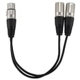thumbnail image 2 of 2x New 3pin Xlr Female Jack To Dual 2 Male Plug Y Splitter Cable Adaptor 1 Ft Cord, 2 of 5