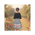 thumbnail image 5 of Sunny Fashion Girls Dress 2 Piece Set Apple Striped Gingham Ribbed Crop Cardigan Button Vintage Casual 11-12 Years, 5 of 8
