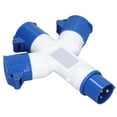 thumbnail image 4 of Waterproof Outlet, 3 Way 16A Industrial Socket PC Brass  For Outdoor HR-1013,HR-1014, 4 of 8