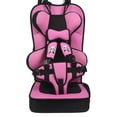 thumbnail image 1 of Asiento elevador de coche con respaldo alto, portátil, de polietileno, convertible, para bebés, color rosa, 1 of 5