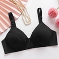thumbnail image 2 of KyCheLot Tshirts Bra for Women V Neck Thin Embroidery Adjustable Strap Wireless Daily Push up Bras, 2 of 5