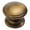 Chrome Gold, variant on Hickory Hardware Williamsburg Transitional Round Cabinet Knob 1-1/4 in. D 1 in. Stainless Steel 1 pk