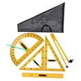thumbnail image 4 of Juego de reglas de geometría matemática, regla transportadora de gran tamaño, ayudas digitales grandes para profesores 5 piezas, 4 of 9