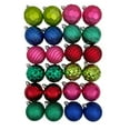 thumbnail image 1 of Holiday Time 24-Count Shatterproof Ornaments-Red/Soft Lime/Bright Pink/Emerald/Blue, 1 of 5