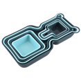 thumbnail image 2 of Juego de 4 espátulas largas y cortas exclusivas para plancha con 10 platos de PP de calidad superior, 2 of 6