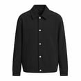thumbnail image 4 of DayScoop Men's Long Sleeve Corduroy Jacket with Snap Button Front, Point Collar Casual Trucker Coat with Chest Pockets for Work Outdoor Daily, 4 of 6